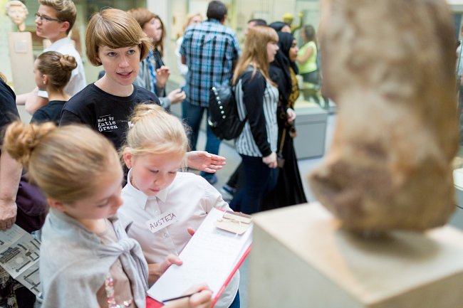 Exploring Objects Sharing Cultures at the British Museum; photo by Benedict Johnson