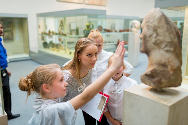 Exploring Objects Sharing Cultures at the British Museum; photograph by Benedict Johnson