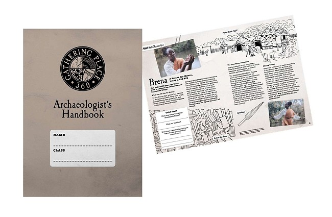 Archaeologist handbook designed by Jo Ogilvie with illustration by Hannah Maiya-Mills