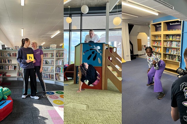 Photos from rehearsal by Katie Green, with performers Katie Albon, Aimee Dulake, Megan Griffiths, Chloe Mead, Amarnah Ufuomah Cleopatra