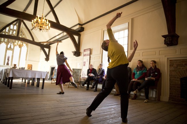 Photo Steve Hatton; Dancers Lucy Starkey and Hannah Wintie; Taken on-site at Boston Guildhall as part of the Transported Past Inspired Launch Day